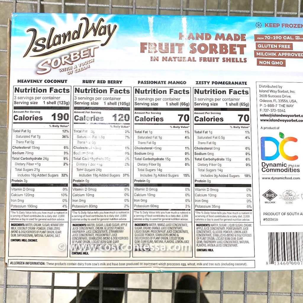 Island Way Sorbet at Costco Review | CostContessa