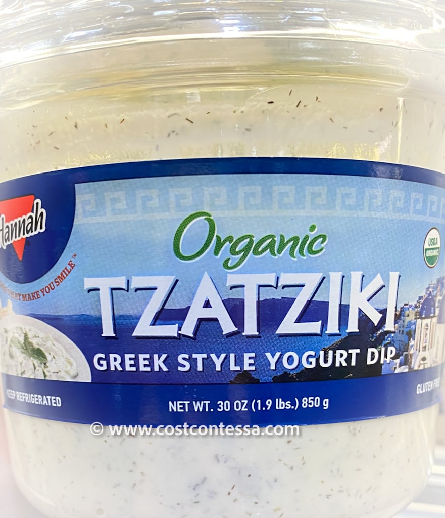 New at Costco! Organic Tzatziki Cucumber Greek Yogurt Dip from Hannah Foods