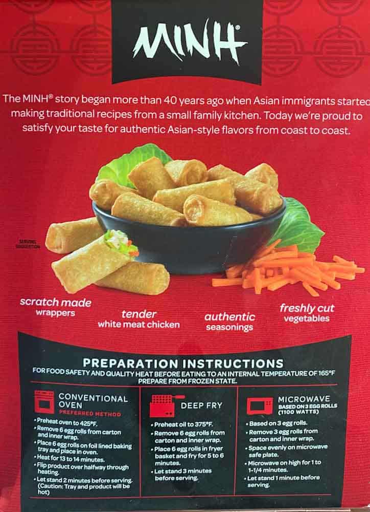 Minh Mini Chicken Egg Rolls at Costco