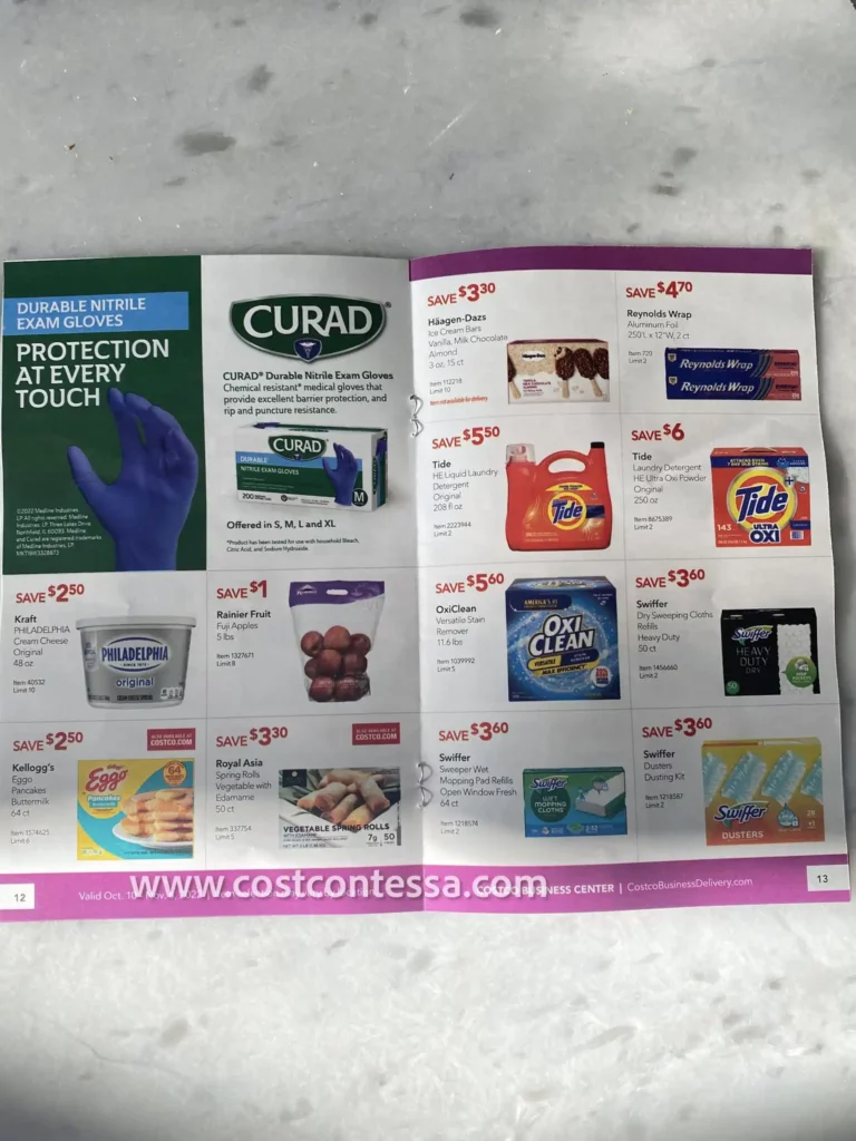 Coupon Savings Deals on Tide, Oxi Clean, Swiffer, Reynolds Wrap, Curad, Eggo Pancakes, Philadelphia Cream Cheese and more at Costco Business Centers