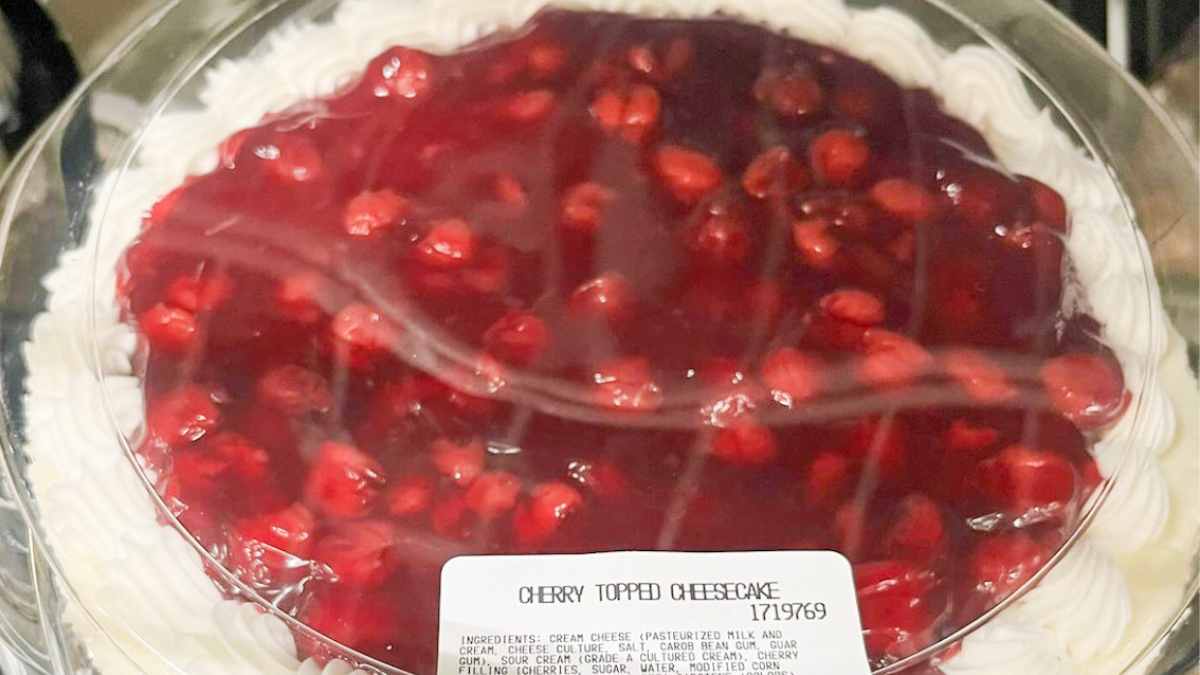 Kirkland Signature Cherry Topped Cheesecake at Costco Bakery 1 Cherry Cheesecake Costco