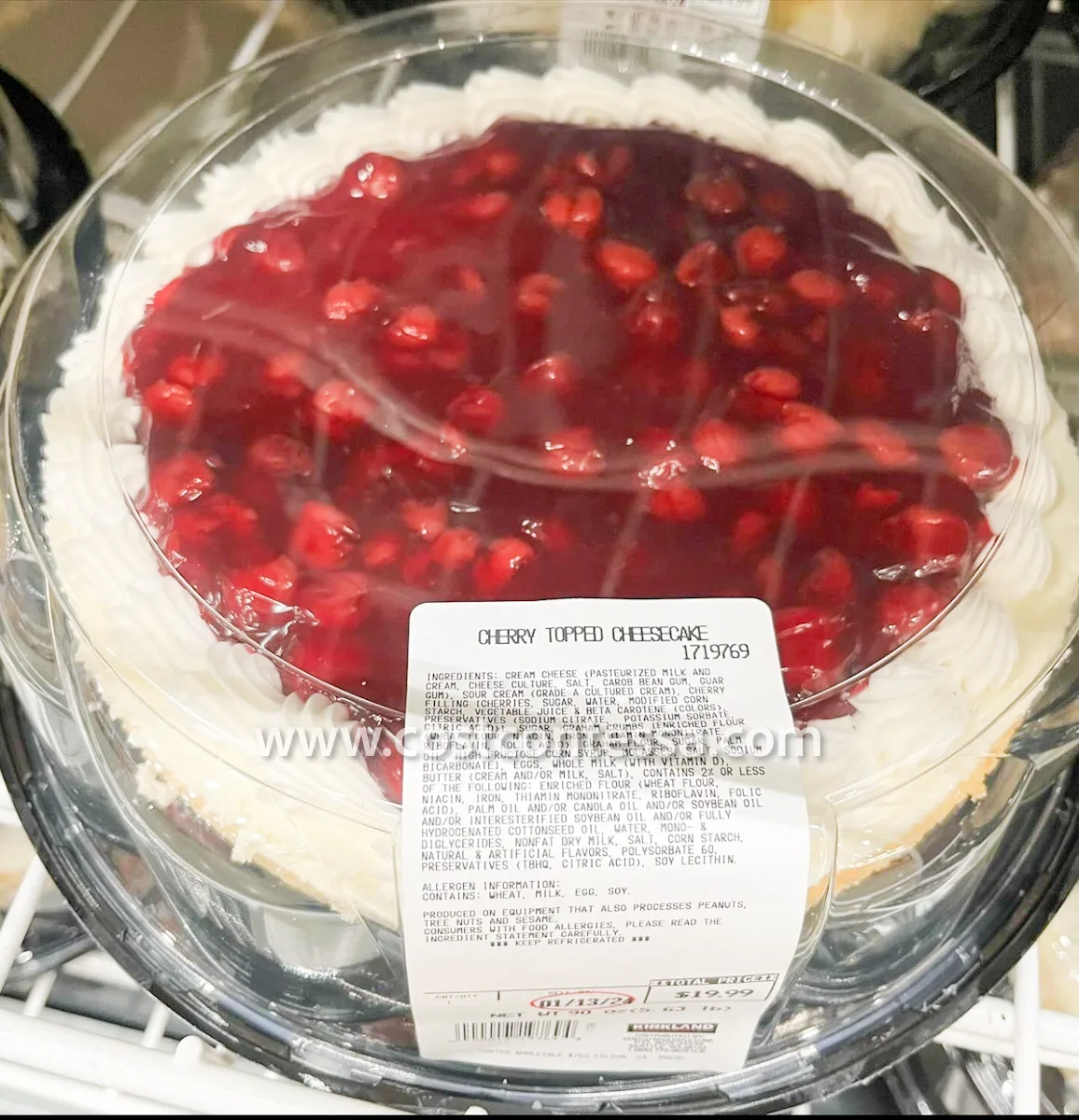 Cherry Topped Cheesecake at Costco