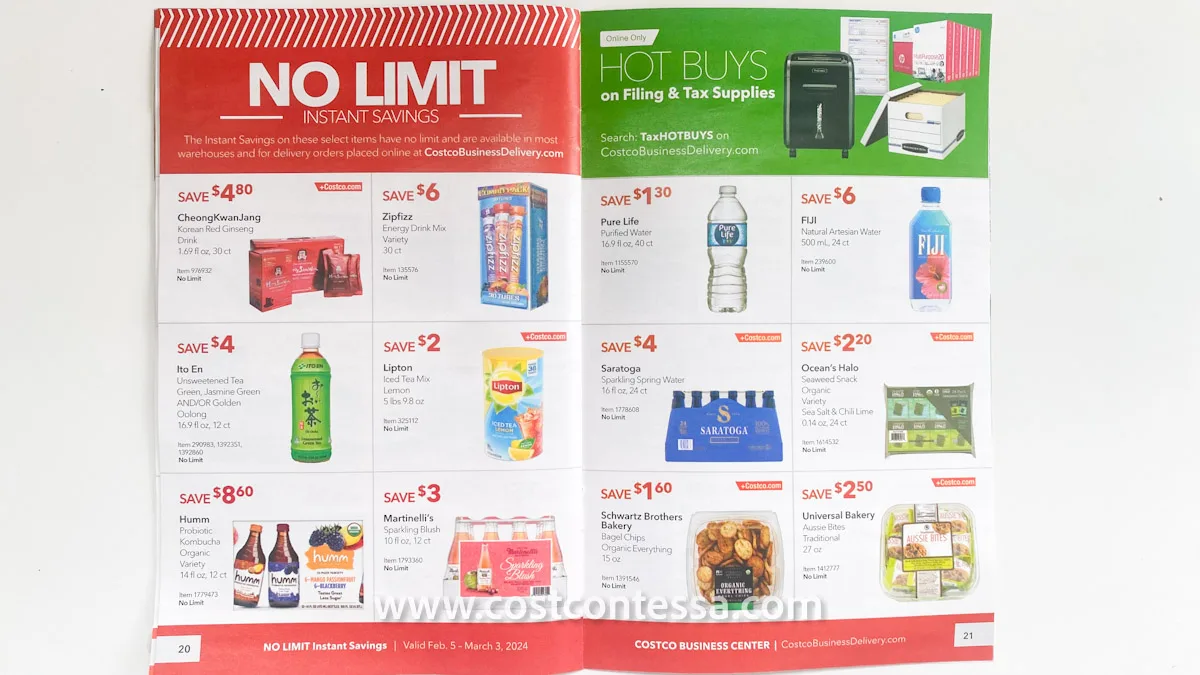 Costco Business Center Coupon Book February 2024 office snacks and supplies