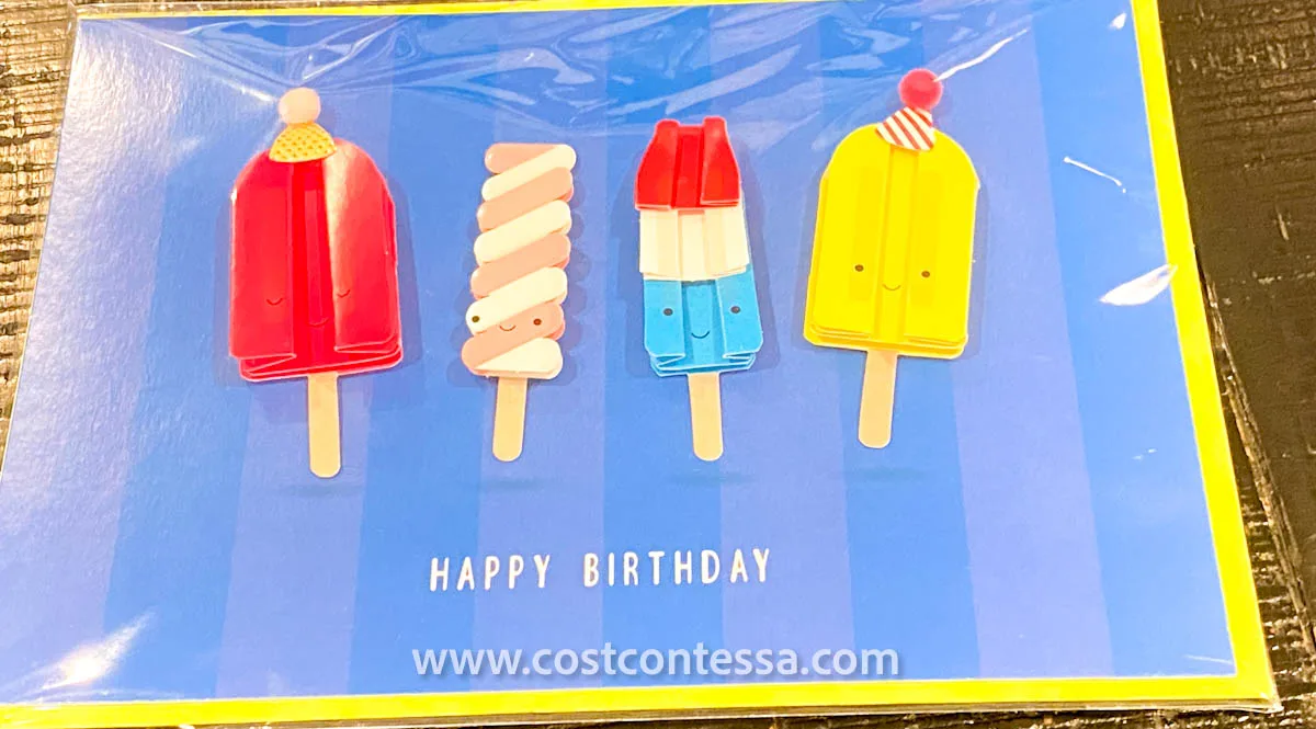 Childrens Popsicle Birthday Card from Costco Burgoyne Greeting Card Boxed Set of All Occasion cards